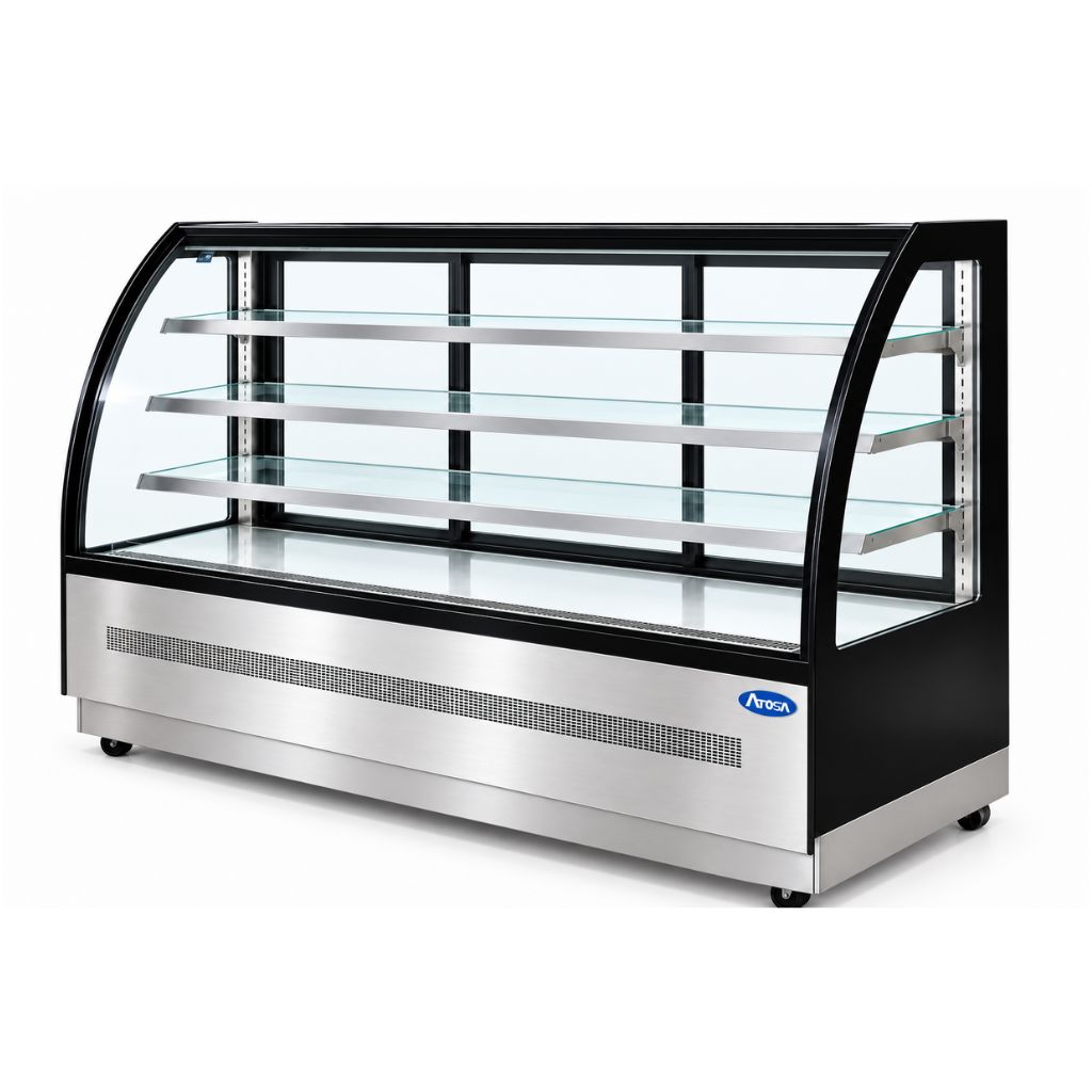 Atosa DF157D Curved Glass Cake Display Fridge 1500mm 520L