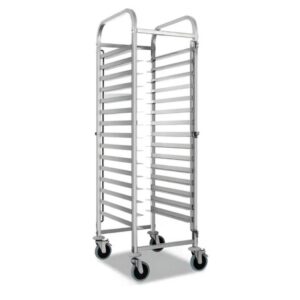 Stainless Steel Baking Tray Trolley 16 Tier L Type 470 × 620 × 1735mm