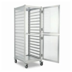 Enclosed Baking Tray Trolley 18 Tier Silver 603 × 470 × 1790mm