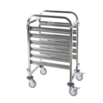 Stainless Steel Gastronorm Pan Trolley 6 Tier