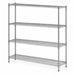 4 Tier Carbon Steel Restaurant Kitchen Shelf 1828 × 355 × 1828 mm