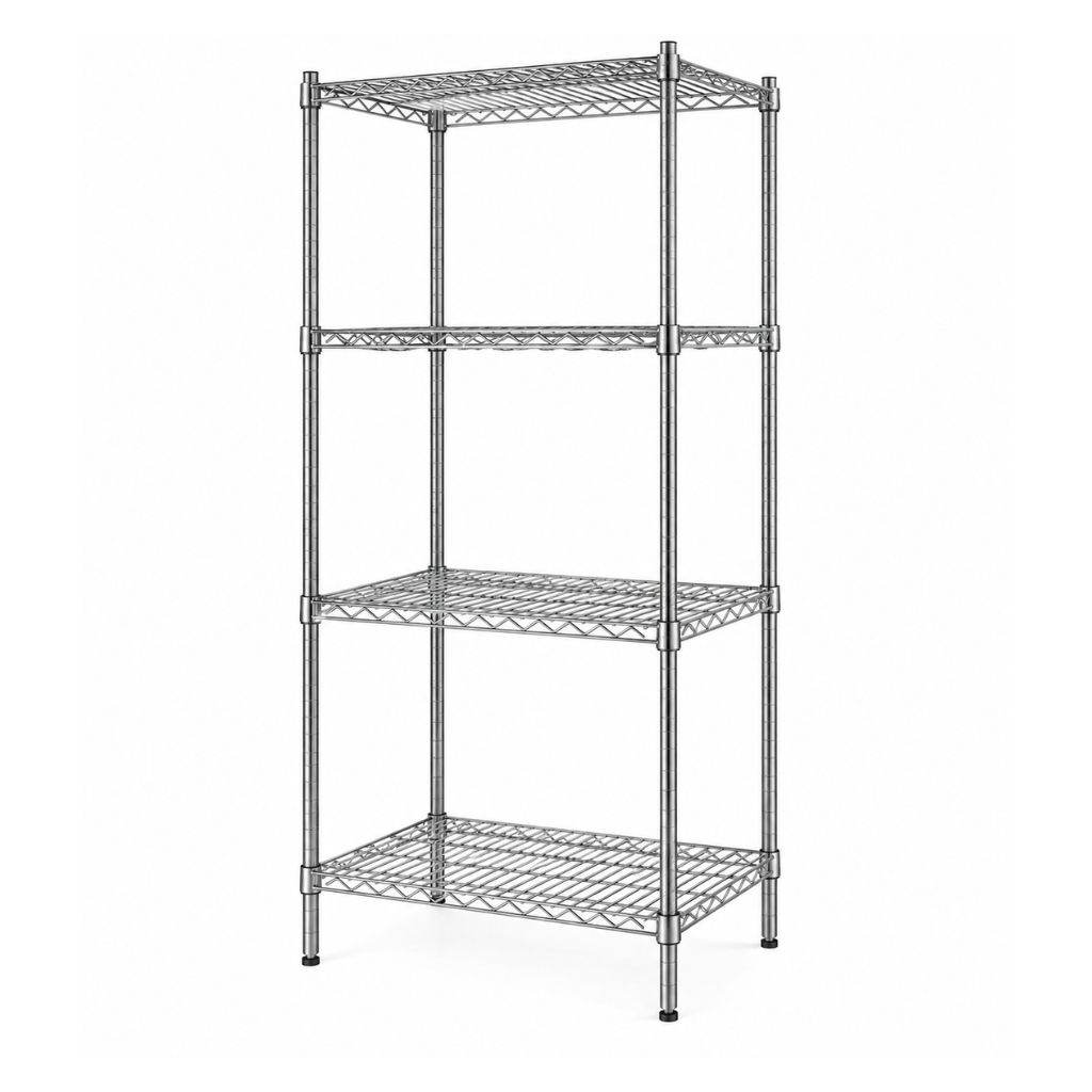 4 Tier Carbon Steel Wire Shelving Kit 914 × 355 × 1828 mm