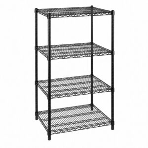 760mm 4 Tier Black Storage Kitchen Shelving 610D × 1880H mm